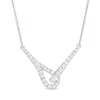 Thumbnail Image 1 of Love + Be Loved 0.50 CT. T.W. Diamond Loop Necklace in 10K White Gold