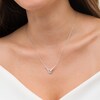 Thumbnail Image 2 of Love + Be Loved 0.50 CT. T.W. Diamond Loop Necklace in 10K White Gold