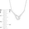 Thumbnail Image 3 of Love + Be Loved 0.50 CT. T.W. Diamond Loop Necklace in 10K White Gold