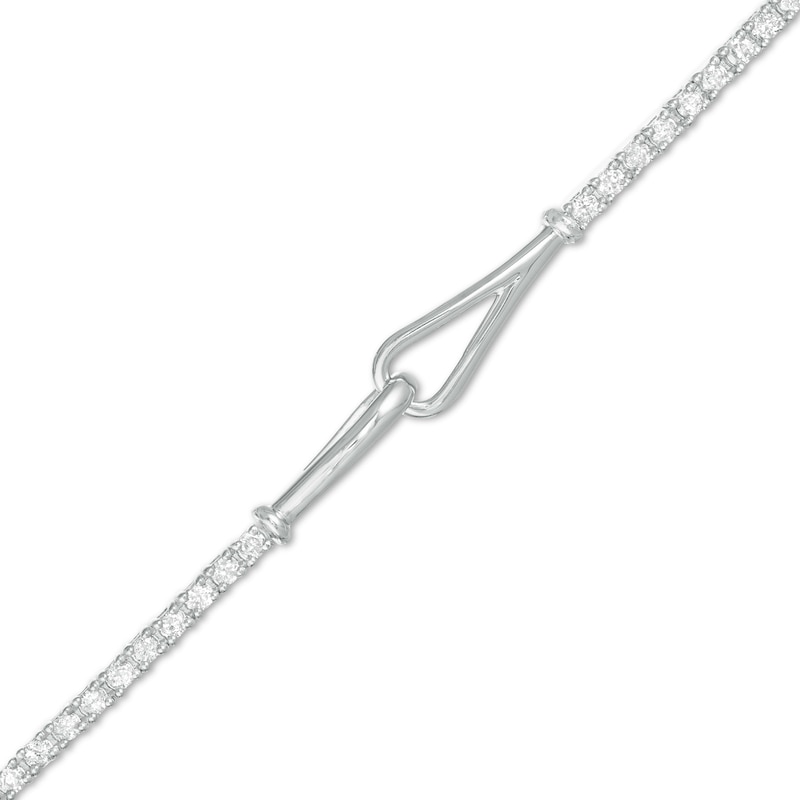 Love + Be Loved 1.00 CT. T.W. Diamond Loop Bracelet in 10K White Gold - 7.25"|Peoples Jewellers