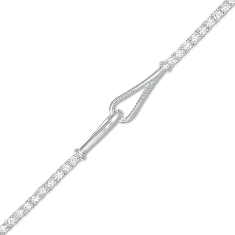 Love + Be Loved 1.00 CT. T.W. Diamond Loop Bracelet in 10K White Gold - 7.25"