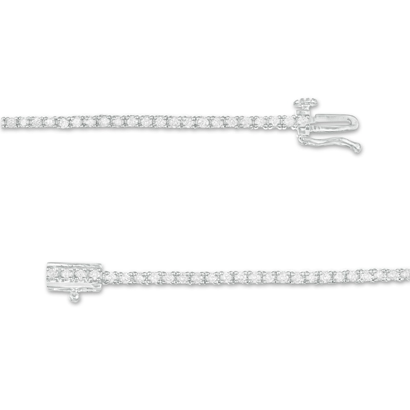 Love + Be Loved 1.00 CT. T.W. Diamond Loop Bracelet in 10K White Gold - 7.25"