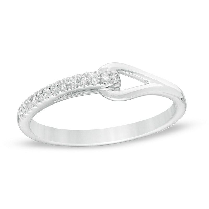 Love + Be Loved CT. T.W. Diamond Loop Ring in 10K White Gold|Peoples Jewellers