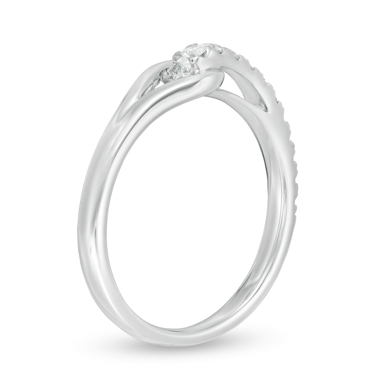 Love + Be Loved 0.25 CT. T.W. Diamond Loop Ring in 10K White Gold