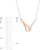 Thumbnail Image 2 of Love + Be Loved 0.10 CT. T.W. Diamond Loop Necklace in 10K Two-Tone Gold