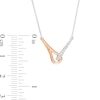 Thumbnail Image 3 of Love + Be Loved 0.10 CT. T.W. Diamond Loop Necklace in 10K Two-Tone Gold