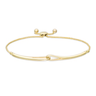 Love + Be Loved Loop Bolo Bracelet in 10K Gold - 9.0"