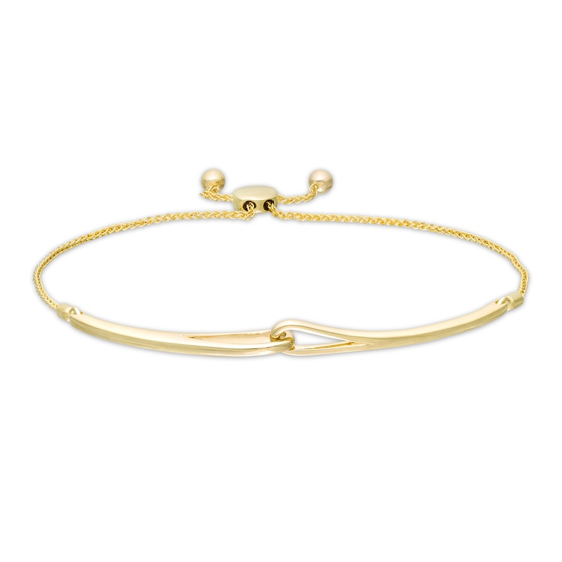 Love + Be Loved Loop Bolo Bracelet in 10K Gold - 9.0"