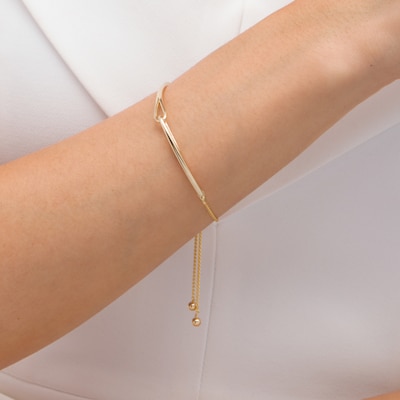 Love + Be Loved Loop Bolo Bracelet in 10K Gold - 9.0"