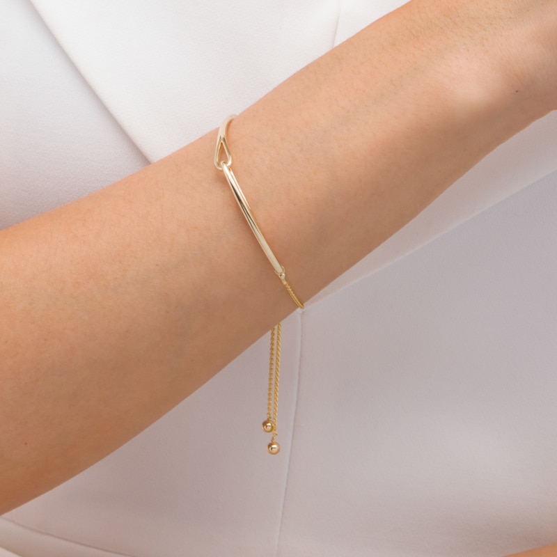 Love + Be Loved Loop Bolo Bracelet in 10K Gold - 9.0"