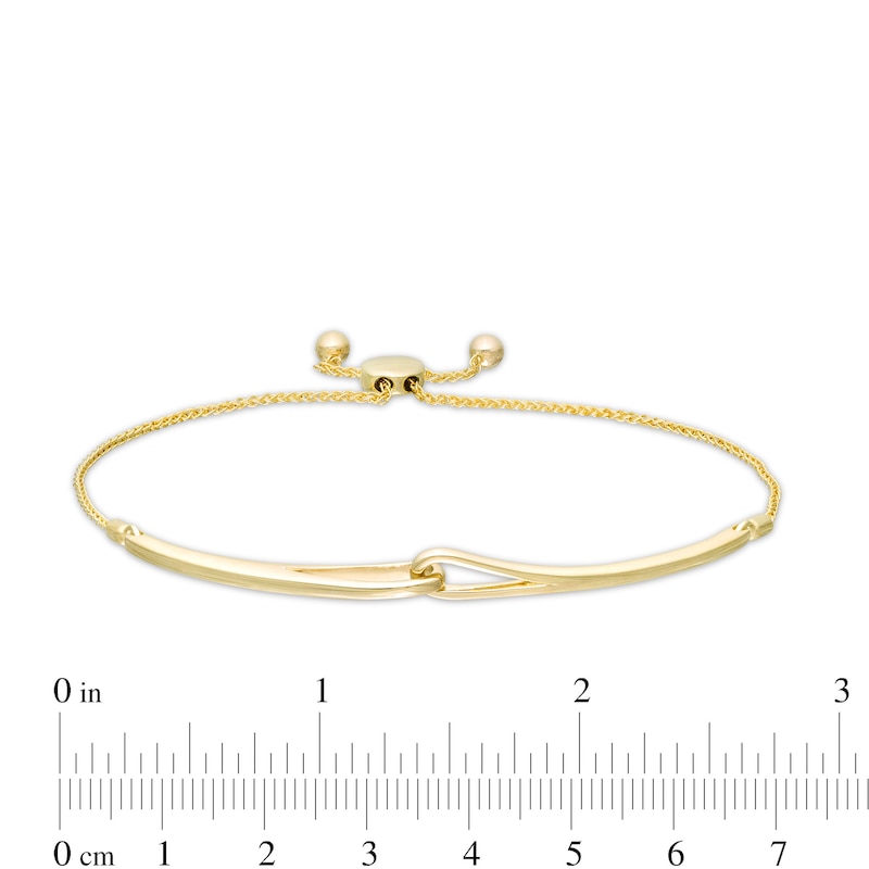 Love + Be Loved Loop Bolo Bracelet in 10K Gold - 9.0"