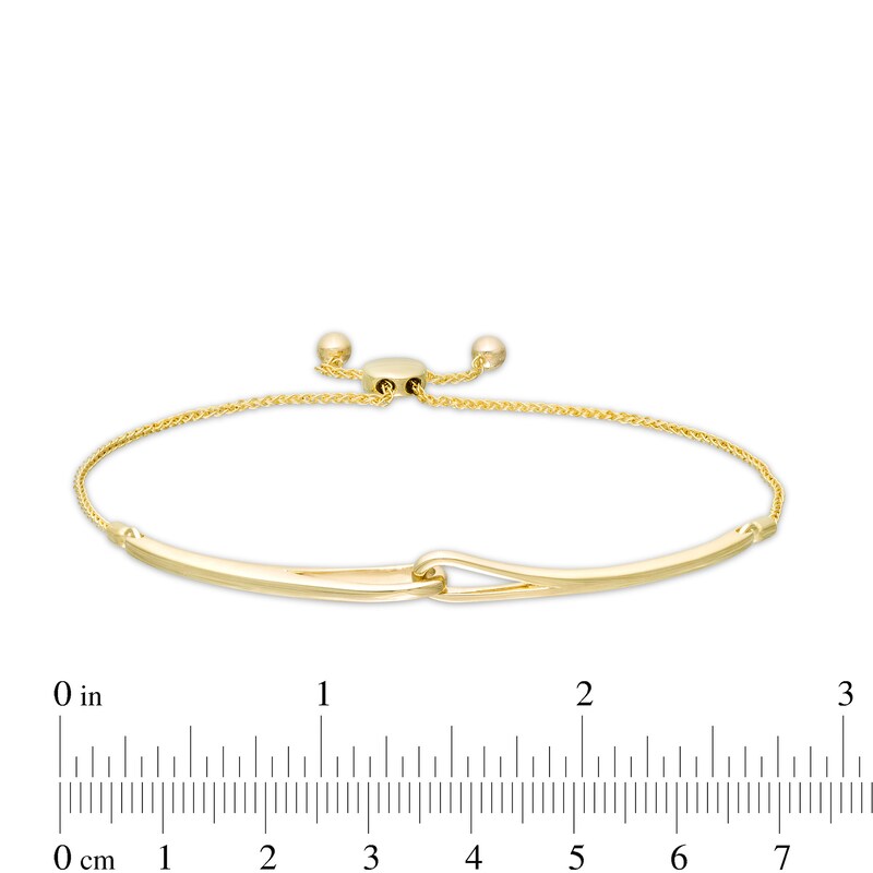 Love + Be Loved Loop Bolo Bracelet in 10K Gold - 9.0"