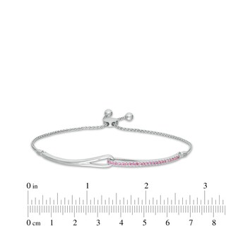 Love + Be Loved Lab-Created Sapphire Loop Bolo Bracelet in Sterling Silver