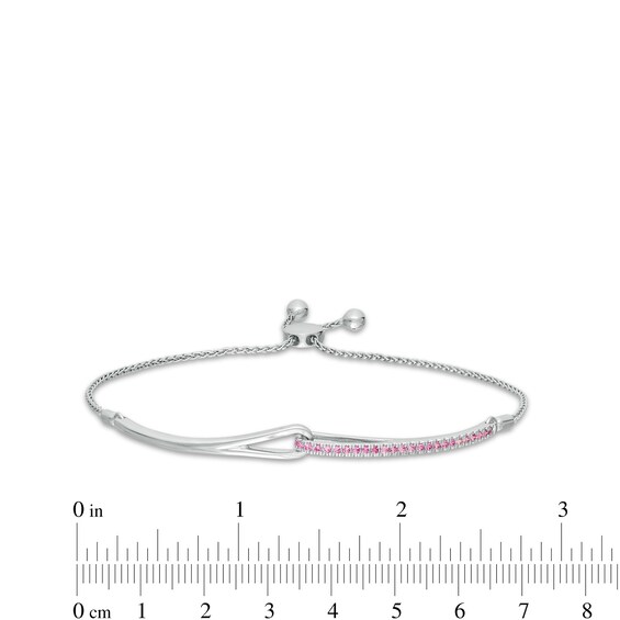 Love + Be Loved Lab-Created Sapphire Loop Bolo Bracelet in Sterling Silver