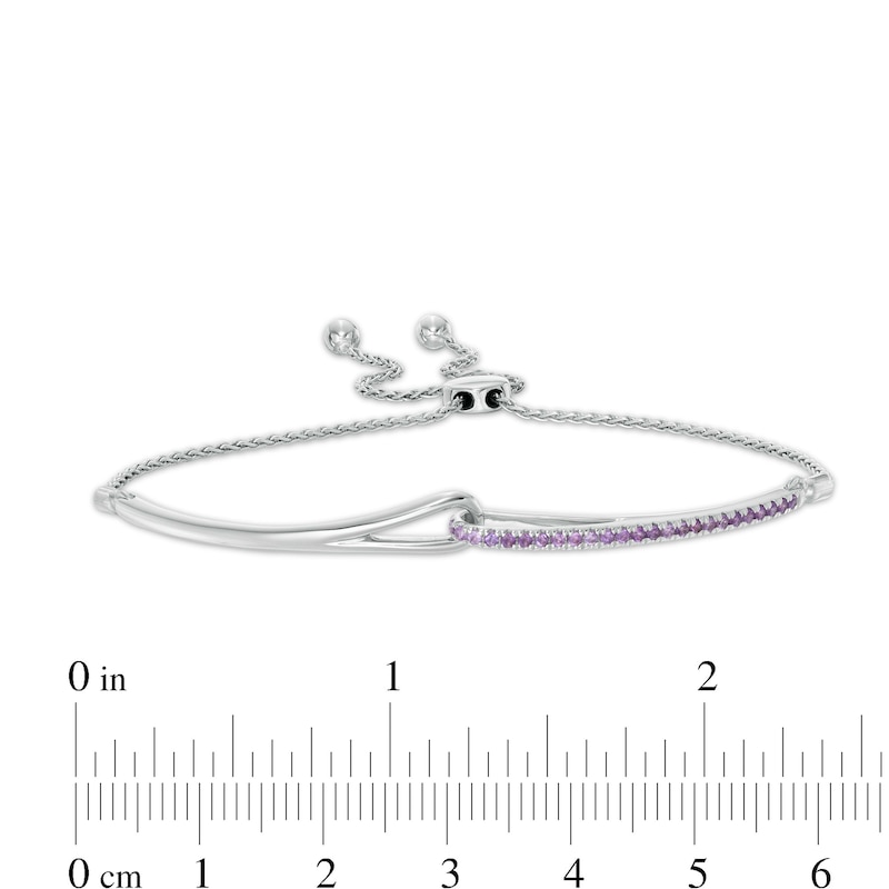 Main Image 3 of Love + Be Loved Amethyst Loop Bolo Bracelet in Sterling Silver - 9.5"