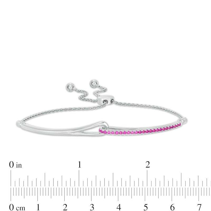 Love + Be Loved Lab-Created Ruby Loop Bolo Bracelet in Sterling Silver - 9.5"