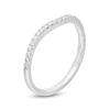 Thumbnail Image 2 of Emmy London 0.145 CT. T.W. Certified Diamond Contour Wedding Band in 18K White Gold (F/VS2)