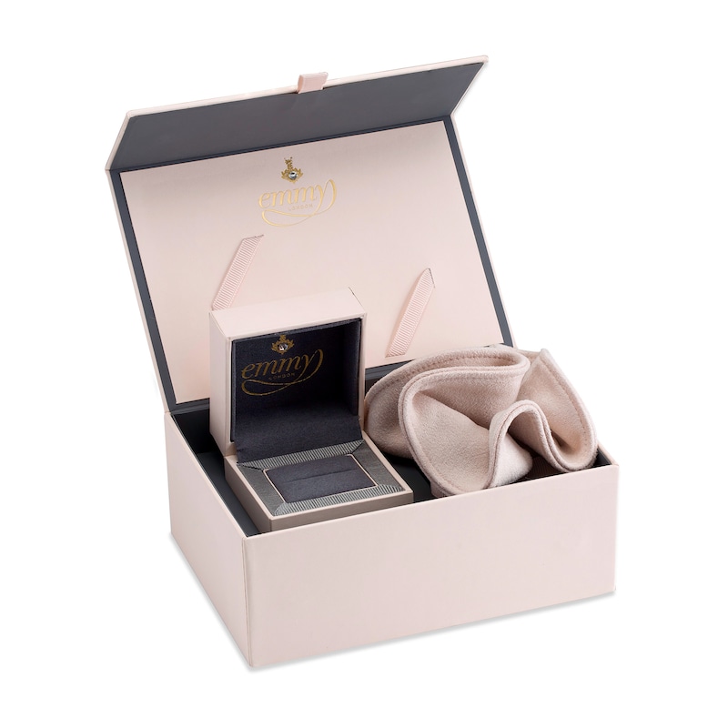 Main Image 3 of Emmy London 0.145 CT. T.W. Certified Diamond Contour Wedding Band in 18K White Gold (F/VS2)