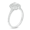 Thumbnail Image 3 of Emmy London 0.80 CT. T.W. Certified Oval Diamond Scallop Frame Engagement Ring in 18K White Gold (F/VS2)
