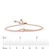Thumbnail Image 3 of Love + Be Loved 0.10 CT. T.W. Diamond Loop Bolo Bracelet in 10K Rose Gold - 9.0"