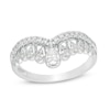 Thumbnail Image 0 of Emmy London 0.40 CT. T.W. Certified Pear-Shaped Diamond Crown Band in 18K White Gold (F/VS2)