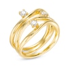Thumbnail Image 3 of 0.29 CT. T.W. Past Present Future® Diamond Swirl Ring in 10K Gold