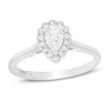 Thumbnail Image 0 of Emmy London 0.60 CT. T.W. Certified Pear-Shaped Diamond Frame Vintage-Style Engagement Ring in 18K White Gold (F/VS2)