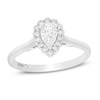 Thumbnail Image 0 of Emmy London 0.60 CT. T.W. Certified Pear-Shaped Diamond Frame Vintage-Style Engagement Ring in 18K White Gold (F/VS2)