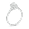 Thumbnail Image 2 of Emmy London 0.60 CT. T.W. Certified Pear-Shaped Diamond Frame Vintage-Style Engagement Ring in 18K White Gold (F/VS2)
