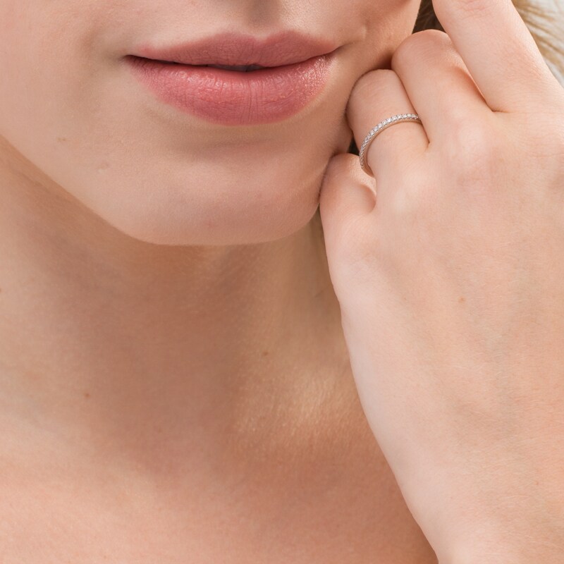 Main Image 2 of Emmy London 0.145 CT. T.W. Certified Diamond Band in 18K White Gold (F/VS2)