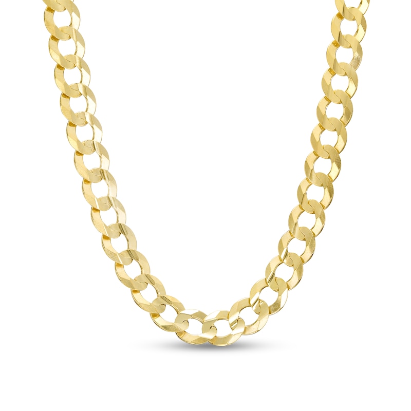 7.0mm Curb Chain Necklace in Solid 10K Gold - 22"