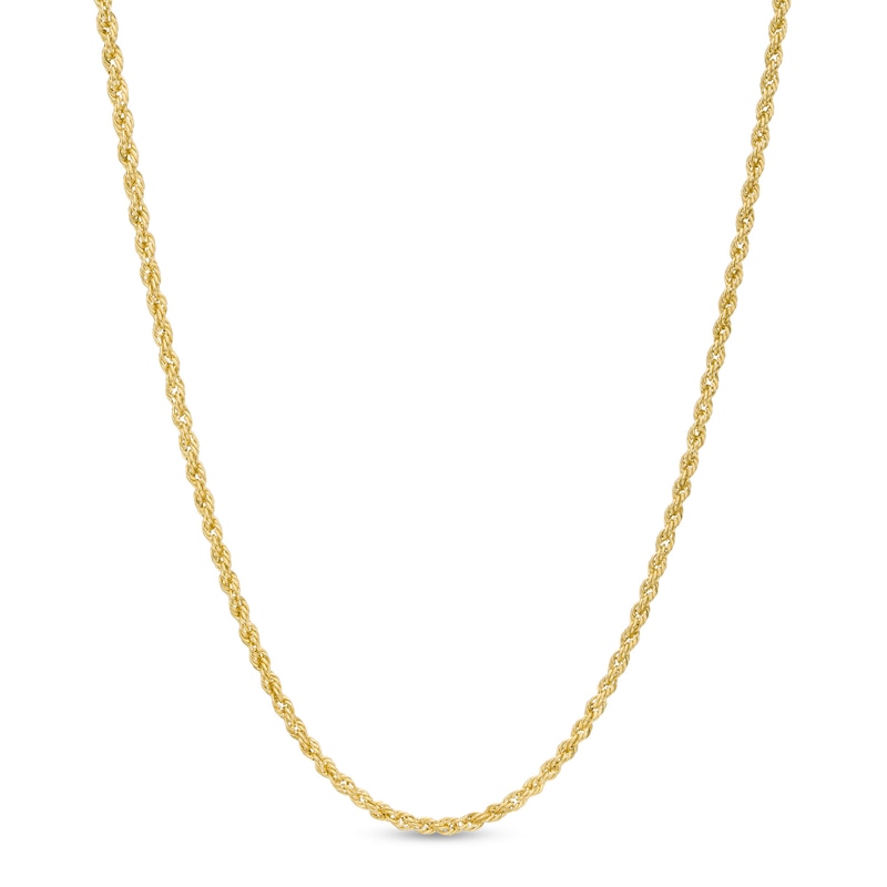 1.6mm Glitter Rope Chain Necklace in Hollow 14K Gold – 22"|Peoples Jewellers