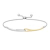 Thumbnail Image 1 of Love + Be Loved 0.10 CT. T.W. Diamond Loop Bolo Bracelet in Sterling Silver and 10K Gold - 9.0"