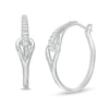 Thumbnail Image 1 of Love + Be Loved 0.25 CT. T.W. Diamond Loop Hoop Earrings in Sterling Silver