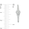 Thumbnail Image 3 of Love + Be Loved 0.25 CT. T.W. Diamond Loop Hoop Earrings in Sterling Silver