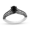 Thumbnail Image 0 of Enchanted Disney Villains Maleficent 0.95 CT. T.W. Enhanced Black and White Diamond Engagement Ring in 14K White Gold