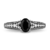 Enchanted Disney Villains Maleficent 0.95 CT. T.W. Enhanced Black and White Diamond Engagement Ring in 14K White Gold