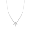 Thumbnail Image 0 of Enchanted Disney Elsa 0.18 CT. T.W. Diamond Snowflake Necklace in 10K White Gold