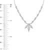 Thumbnail Image 2 of Enchanted Disney Elsa 0.18 CT. T.W. Diamond Snowflake Necklace in 10K White Gold