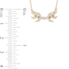 Thumbnail Image 3 of Enchanted Disney Anna 0.18 CT. T.W. Diamond Double Wheat Necklace in 10K Gold