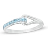 Thumbnail Image 0 of Love + Be Loved Blue Topaz Heart Loop Ring in Sterling Silver