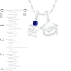 Thumbnail Image 3 of Simulated Birthstone and Diamond Accent Graduation Cap Class Year Charm Pendant in Sterling Silver (1 Stone and Year)