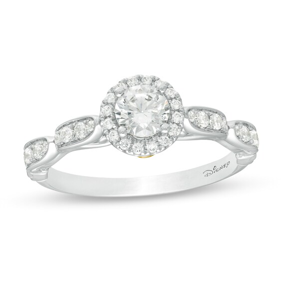 Enchanted Disney Tiana 0.69 CT. T.W. Diamond Frame Engagement Ring in 14K Two-Tone Gold