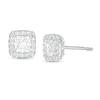 Thumbnail Image 1 of 1.45 CT. T.W. Princess-Cut Diamond Frame Stud Earrings in 14K White Gold