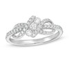 Thumbnail Image 1 of 0.29 CT. T.W. Past Present Future® Bypass Twist Ring in 10K White Gold
