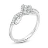 Thumbnail Image 2 of 0.29 CT. T.W. Past Present Future® Bypass Twist Ring in 10K White Gold