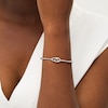 Thumbnail Image 1 of 0.23 CT. T.W. Diamond Past Present Future®Pear-Shaped Cuff in Sterling Silver