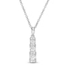 Thumbnail Image 0 of 0.45 CT. T.W. Diamond Past Present Future®Graduated Linear Pendant in 10K White Gold