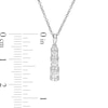 Thumbnail Image 3 of 0.45 CT. T.W. Diamond Past Present Future®Graduated Linear Pendant in 10K White Gold