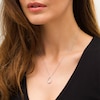 Thumbnail Image 2 of 0.37 CT. .TW. Diamond Past Present Future® Teardrop-Shaped Outline Pendant in 10K White Gold